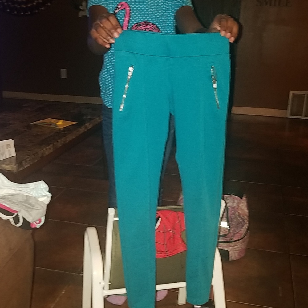 Blueish/greenish jeggings